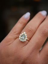 Teal Sapphire Diana Ring