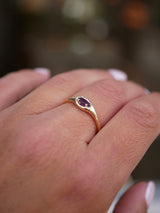 February Amethyst Signet Ring