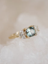 30% OFF: Cushion Bi-Color Sapphire Ring