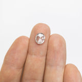 2.12ct 9.12x7.66x3.02mm I1 H Oval Rosecut 18041-03 - Misfit Diamonds