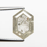 3.48ct 12.29x8.26x3.91mm Hexagon Rosecut 18455-01 - Misfit Diamonds