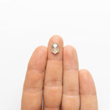 3.48ct 12.29x8.26x3.91mm Hexagon Rosecut 18455-01 - Misfit Diamonds