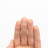 0.73ct 7.57x5.15x2.34mm Pear Rosecut 19143-10 - Misfit Diamonds