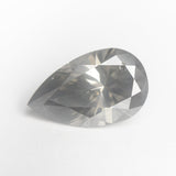3.14ct 12.92x7.98x5.38mm GIA Fancy Greenish Grey Pear Brilliant 19485-01