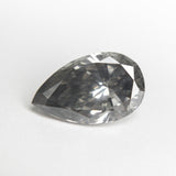 2.43ct 11.75x7.30x4.49mm GIA I1 Fancy Dark Grey Pear Brilliant 19558-01