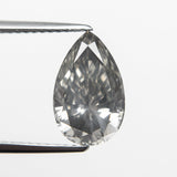 2.43ct 11.75x7.30x4.49mm GIA I1 Fancy Dark Grey Pear Brilliant 19558-01
