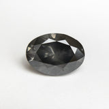 2.26ct 9.90x7.08x4.83mm Fancy Dark Grey Oval Brilliant 19911-01