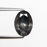 2.26ct 9.90x7.08x4.83mm Fancy Dark Grey Oval Brilliant 19911-01