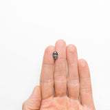 2.26ct 9.90x7.08x4.83mm Fancy Dark Grey Oval Brilliant 19911-01