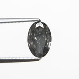 1.25ct 8.25x5.51x3.40mm Fancy Dark Grey Oval Brilliant 19913-10