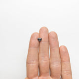 1.18ct 6.12x6.70x3.72mm Fancy Dark Grey Heart Brilliant 19913-22