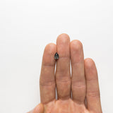 1.03ct 8.00x5.24x3.52mm GIA I1 Fancy Dark Grey Pear Brilliant 19924-01