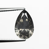 2.50ct 11.64x7.45x4.60mm GIA I1 Fancy Dark Grey Pear Brilliant 19925-01
