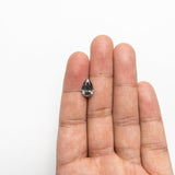 2.50ct 11.64x7.45x4.60mm GIA I1 Fancy Dark Grey Pear Brilliant 19925-01