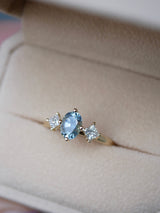 Blue Sapphire Compass Ring