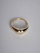 Grand Heart Diamond Signet