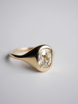 Elongated Antique Cushion Signet Ring