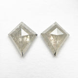 1.86cttw 2pc 8.15x6.85x2.82mm 8.12x6.82x2.75mm Kite Rosecut Matching Pair 20951-04