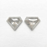 1.04cttw 2pc 5.22x6.26x2.35mm 5.19x6.29x2.24mm Shield Rosecut Matching Pair 20951-31