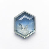 2.82ct 9.69x7.63x3.49mm Hexagon Rosecut Sapphire 21603-23