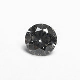 1.07ct 6.56X6.53X4.00mm GIA I1 Fancy Dark Grey Round Brilliant 21667-01