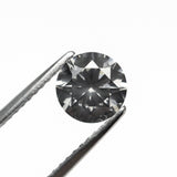 1.07ct 6.56X6.53X4.00mm GIA I1 Fancy Dark Grey Round Brilliant 21667-01