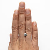 1.07ct 6.56X6.53X4.00mm GIA I1 Fancy Dark Grey Round Brilliant 21667-01