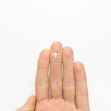 1.39ct 10.65x7.66x2.49mm VS1 F Antique Amorphous Pear Rosecut 21693-01