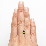 1.47ct 7.41x5.69x4.27mm Green-Yellow Parti Oval Brilliant Sapphire 22291-18