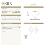 4.06ct 15.98x10.69x5.12mm GIA SI2 I Lozenge Step Cut 28010-01