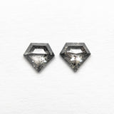 0.58cttw 2pc 4.65x5.01x1.85mm 4.68x5.02x1.85mm Shield Rosecut Matching Pair 22381-11