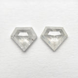 1.27cttw 2pc 5.61x6.21x2.49mm 5.63x6.40x2.38mm Shield Rosecut Matching Pair 22381-13