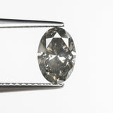 1.01ct 7.77x5.22x3.56mm Fancy Grey Oval Brilliant 19546-01