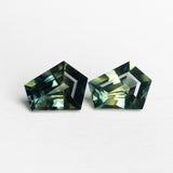 1.19cttw 2pc 6.10x4.92x2.85mm 6.10x5.02x2.82mm Pentagon Step Cut Sapphire Matching Pair 22768-05