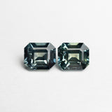 1.13cttw 2pc 4.83x4.07x2.96mm 4.73x4.05x3.06mm Cut Corner Rectangle Step Cut Sapphire Matching Pair 22768-11