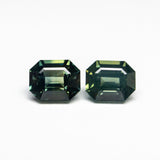 1.20cttw 2pc 5.09x4.12x2.94mm 5.03x4.08x2.98mm Cut Corner Rectangle Step Cut Sapphire Matching Pair 22768-21