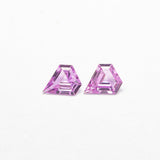 0.23cttw 2pc 3.98x3.48x1.40mm 3.99x3.49x1.39mm Shield Step Cut Sapphire Matching Pair 22771-01