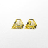 0.23cttw 2pc 3.98x3.48x1.41mm 4.00x3.48x1.40mm Shield Step Cut Sapphire Matching Pair 22773-01