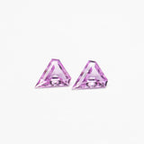 0.21cttw 2pc 3.96x3.49x1.27mm 3.97x3.48x1.31mm Shield Step Cut Sapphire Matching Pair 23393-01