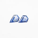 0.30cttw 2pc 5.01x3.51x1.45mm 5.00x3.49x1.44mm Shield Step Cut Sapphire Matching Pair 23401-01