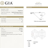 1.01ct 10.12x4.18x2.42mm GIA SI2 D Hexagon Step Cut 22621-01