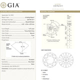 1.07ct 6.56X6.53X4.00mm GIA I1 Fancy Dark Grey Round Brilliant 21667-01