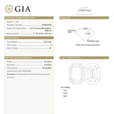 5.02ct 11.79x8.54x4.94mm GIA SI1 F Cut Corner Rectangle Step Cut 🇨🇦 19322-01
