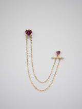 Flaming Heart Brooch