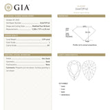 2.59ct 12.84x7.93x4.23mm GIA SI1 J Modern Antique Pear Brilliant 23039-01