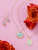 Opal Halo Pendant