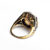 4.00ct Antique Round Rosecut 14K Yellow Gold and Silver Ring 27131-01