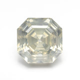5.51ct 9.76x9.75x6.75mm GIA I1 Fancy Light Grey Green Yellow Cut Corner Square Step Cut 28026-01