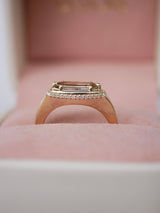 Geo Oval Diamond Signet