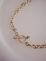 Black Diamond Heart Link Bracelet